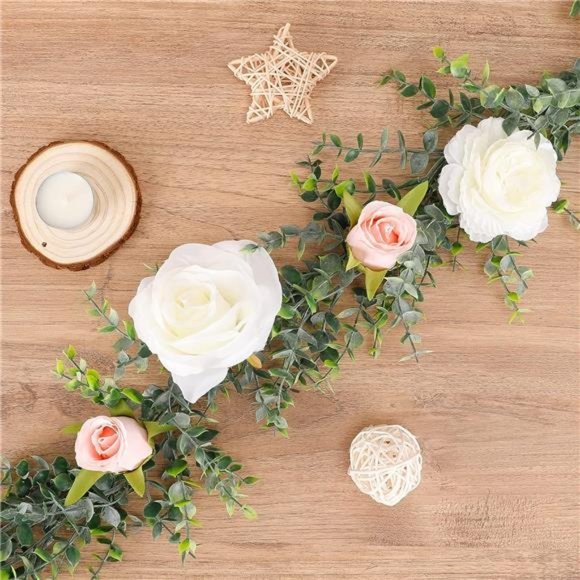 Eucalyptus Garland, 5pcs 30ft Greenery Garlands Fake Vines,Artificial Eucalyptus - Picture 5 of 7